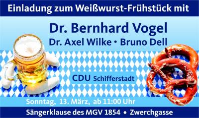 13.03.2011: Weißwurstfrüstück mit Dr. Bermhard Vogel - 13.03.2011: Weißwurstfrüstück mit Dr. Bermhard Vogel