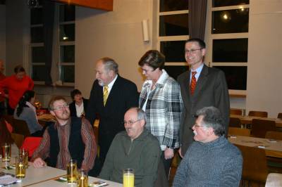 OB Schineller, Anne Schneider und Axel Wilke begren die Gste der Leistungsgemeinschaft - OB Schineller, Anne Schneider und Axel Wilke begrüßen die Gäste der Leistungsgemeinschaft